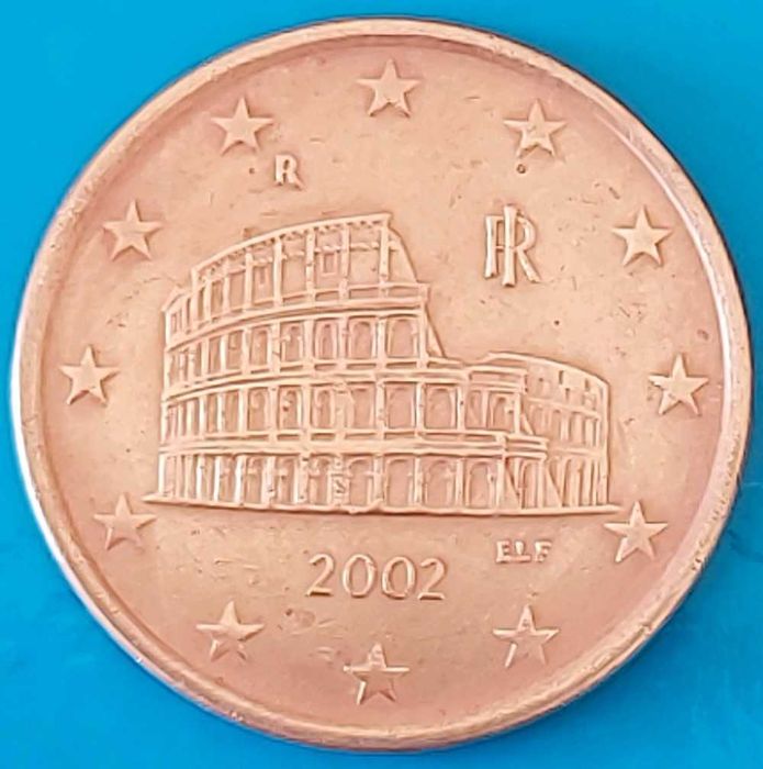 5 Cêntimos de 2002 de Itália, Coliseu