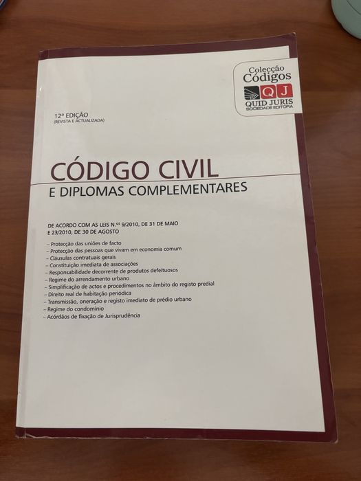 Código Civil e Diplomas Complementares - 12ª Edição