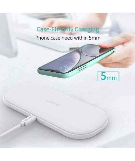 Carregador Wireless Indução 15W 360 Chotech Dual Fast Charge