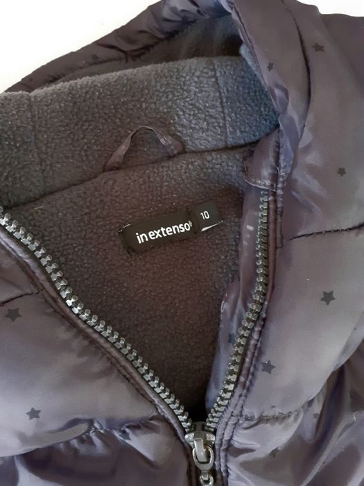 Kurtka zimowa z kapturem 134-140 cm 10 lat