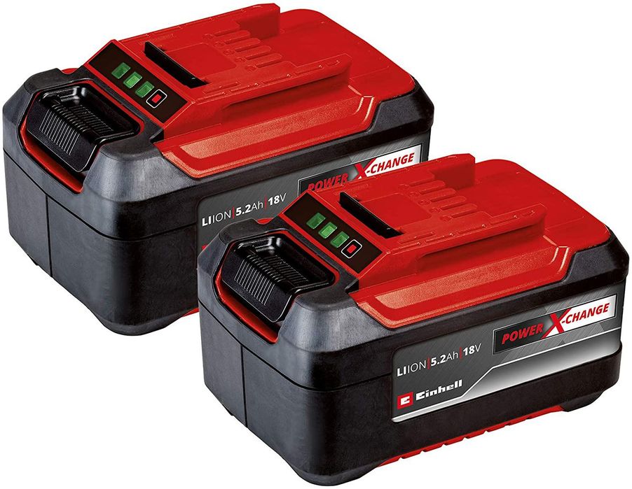outlet zestaw 2 akumulatorów li-ion einhell 18 v 5,2 ah max 1260w