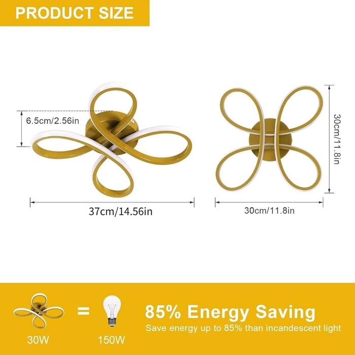 Comely Lampa sufitowa LED, 30 W, 3375 lm