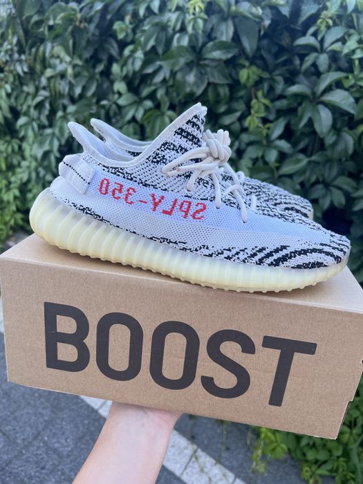 Adidas Yeezy Boost 350 V2 Zebra sneakersy buty czarno białe 42