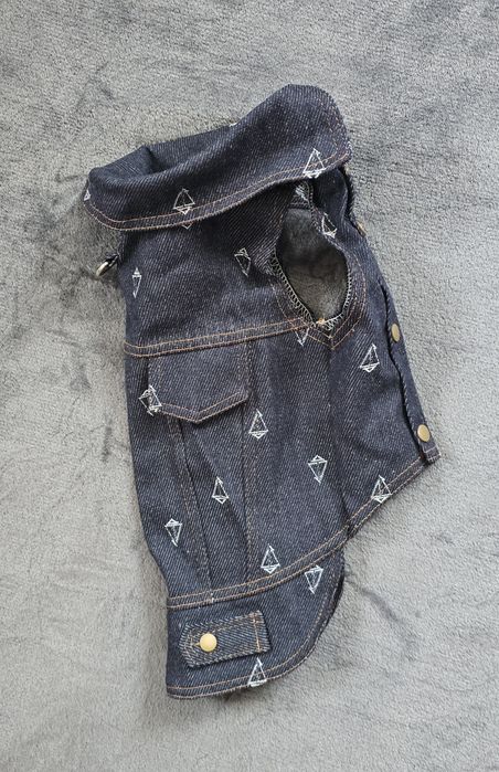 Джинсова куртка на собаку середніх порід,  L розмір.