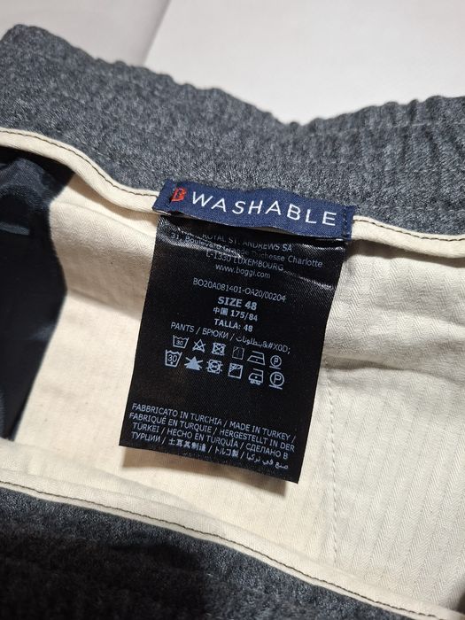 Boggi Milano City Trousers In Flannel Grey Loro Wool Men's/48/M-L