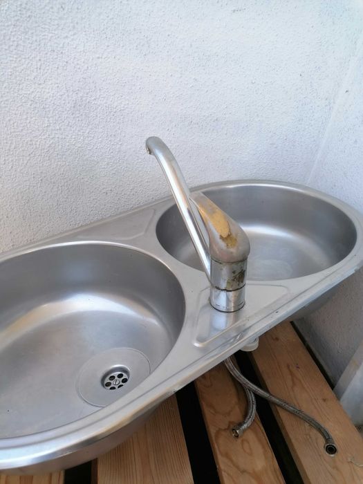 Lava loiça duplo em inox