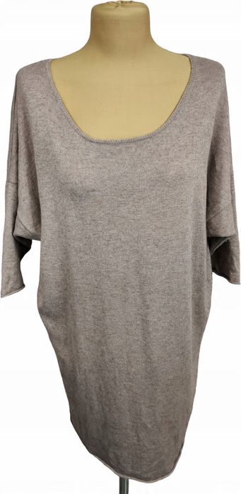 Custommade brązowa sukienka dzianinowa 15% kaszmir rozm. S