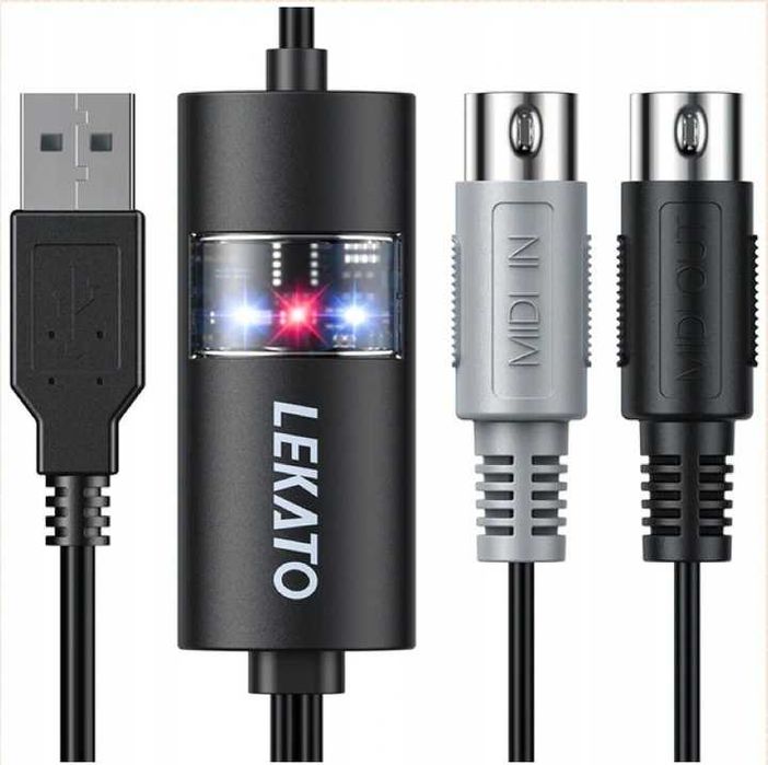Kabel MIDI Interfejs MIDI na USB LEKATO PC  MAC Android