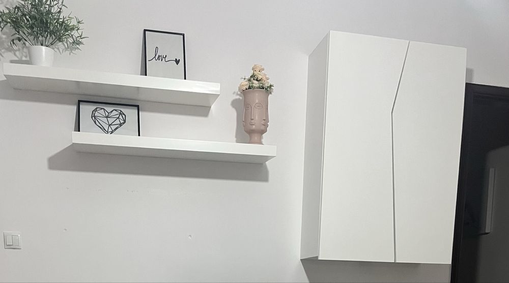 Movel de parede branco lacado