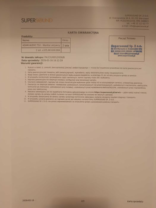 Okazja! Jak nowe monitory studyjne Adam Audio T5V