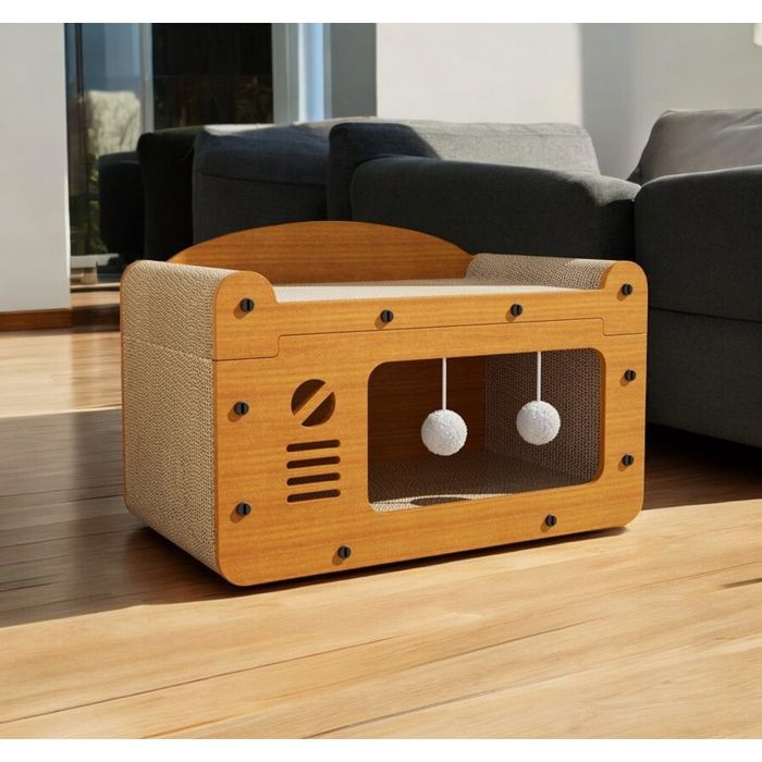 Domek legowisko drapak dla kota ekologiczny antyposlizgowy 30x56x30