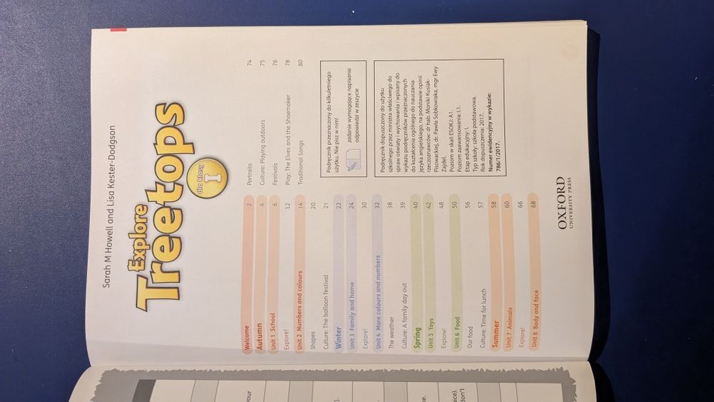 Explore Treetops podręcznik do j. angielskiego klasa 1 wydawnictwa Oxf