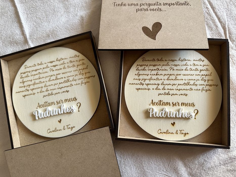 Caixa + Convite Padrinhos