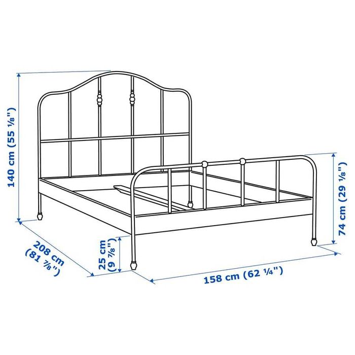 Cama Ikea para Casal - 160x200 SAGSTUA