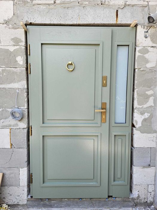 !! Drzwi Zewnętrzne Wejściowe Drewniane CZYSTE POWIETRZE + GRATIS ++