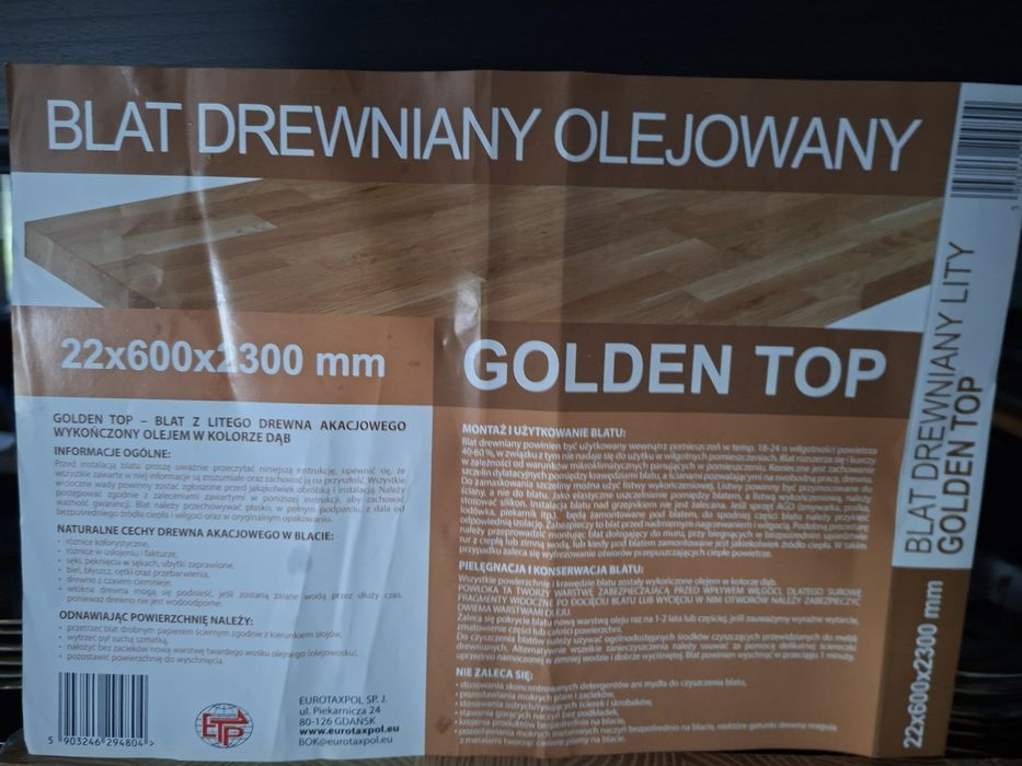 Blat  kuchenny drewniany