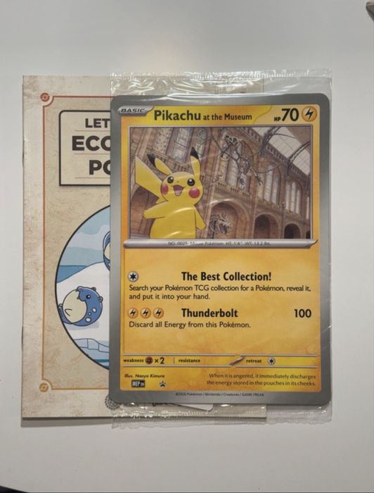 Karta pikachu at the museum promo card pokemon natural history museum