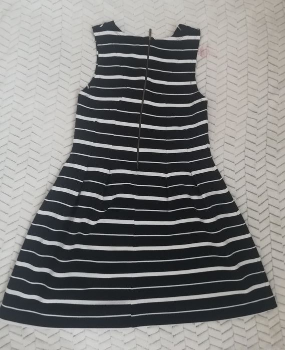 Sukienka pimkie M czarna biała paski krótka bez rękawka