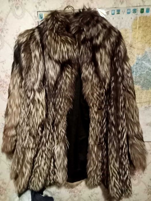 Натуральный полушубок из чернобурки, тёплый