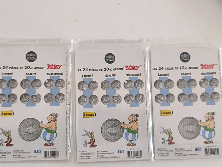 Moeda 10€ Asterix 22€ cada uma