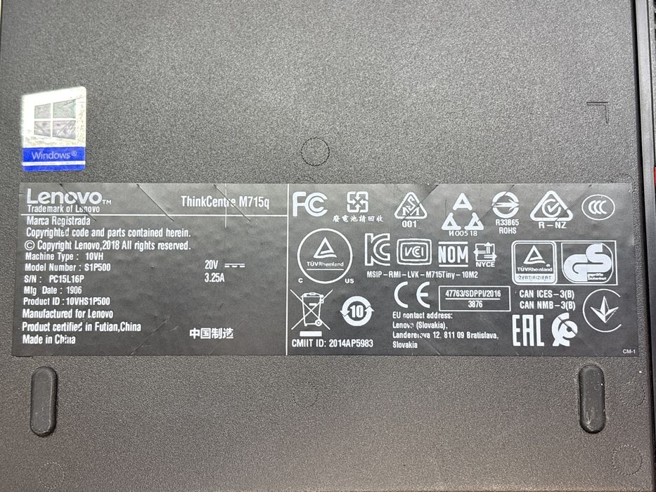 Mini Komputer ThinkCentre M715q / Amd Ryzen 3 Pro / 8Gb Ram / 128GB