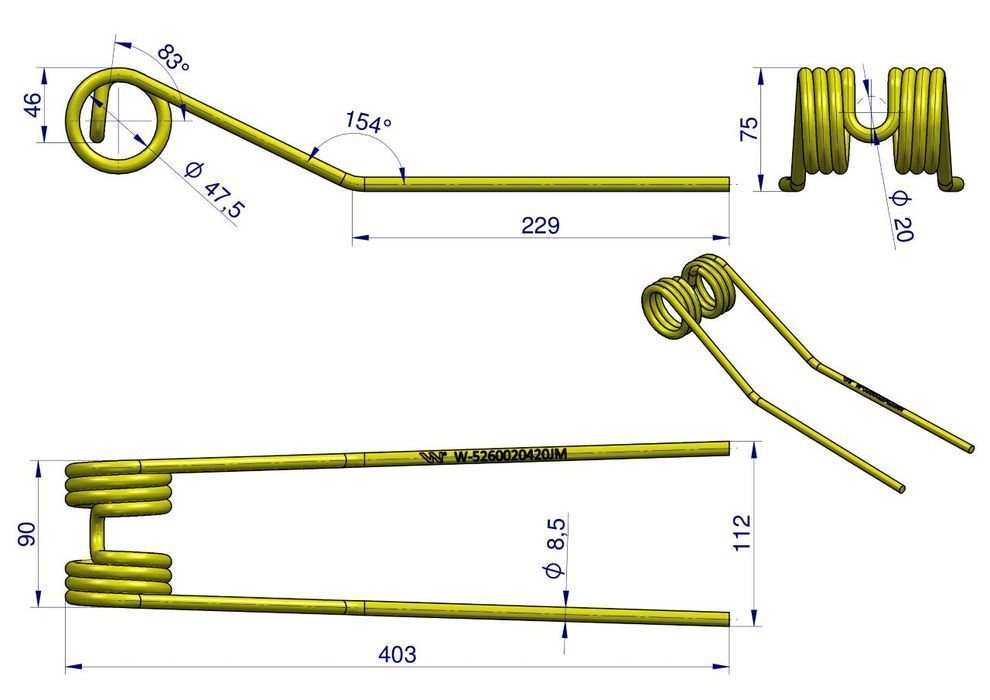 Palec Przetrząsarka Karuzelowa typ Jar-Met WARYŃSKI