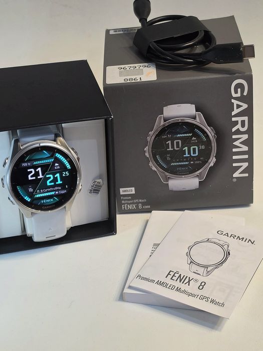 Годинник Garmin Fenix 8 Amoled 43 mm, гармін фенікс 8 амолєд, гармин феникс 8 амолед