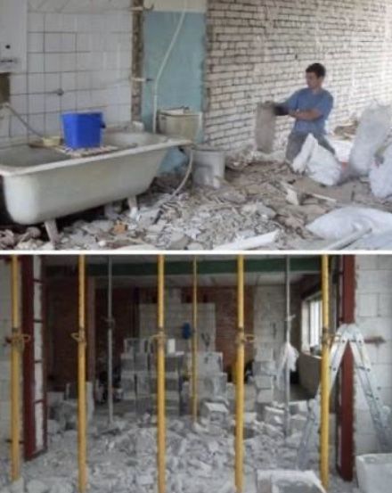 Демонтаж стен , домов