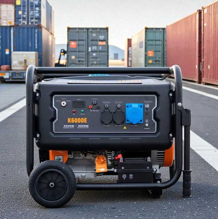 Бензиновий генератор Kingway K6000E 6кВт однофазний електростартер AVR