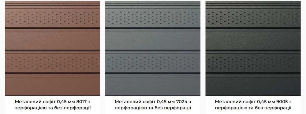 Металевий софіт/Підшива даху/Металопрофіль/Підсофіт/Ринви / Монтаж