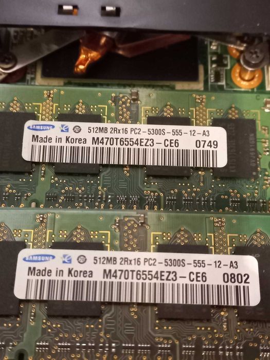 Pamięć do laptopa PC-2 2x 512MB