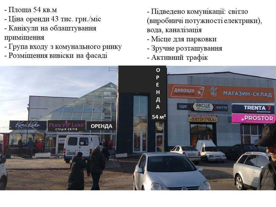 Круте приміщення на ринку!