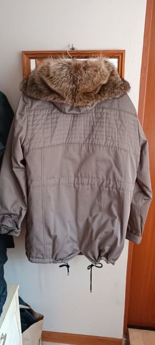 Parka damska naturalne futerko