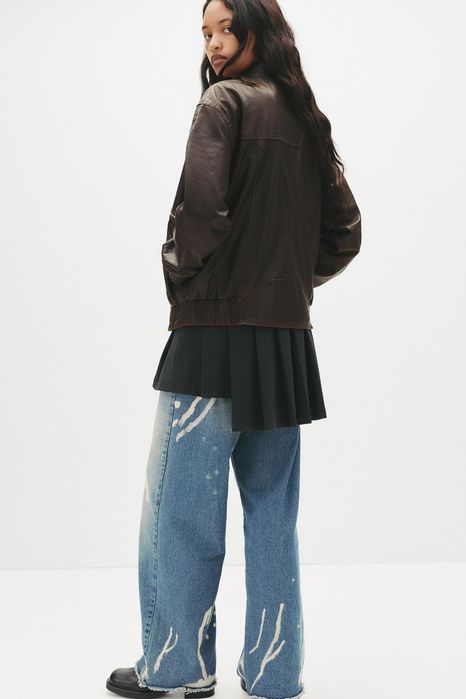 Куртка Pull & Bear зі штучної шкіри вільного крою