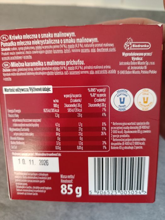 Cukierki Krówki + Kubek