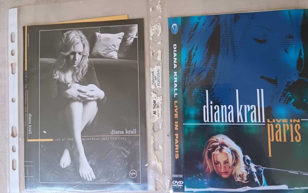 Dois DVDs de concertos de Diana Krall Montreal e Paris