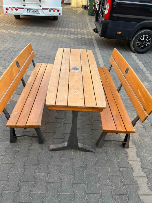 komplet biesiadny Żywiec stół + dwie ławki