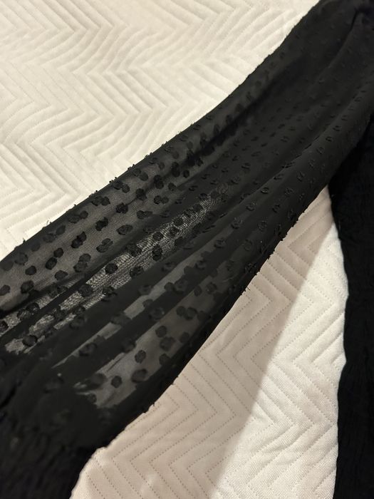 Sukienka Desigual mala czarna przezroczyste rekawy rozmiar XS