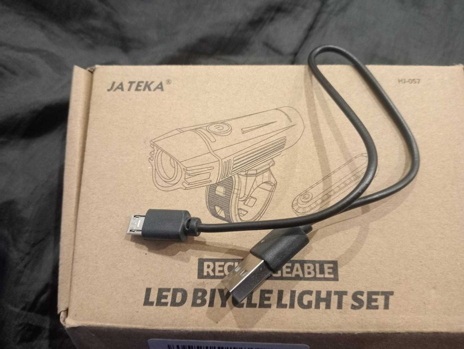conjunto de luzes led para bicicleta , recarregavel