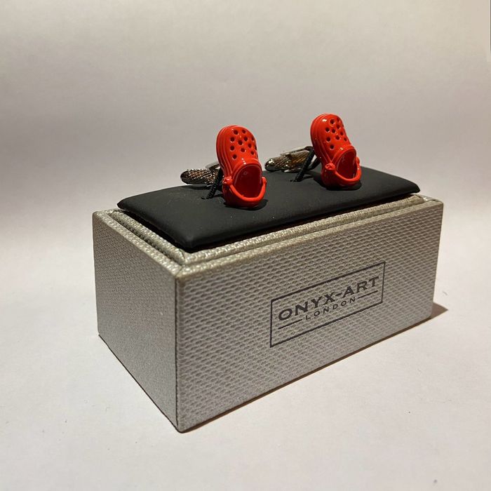 Spinki do mankietów Crocs czerwone