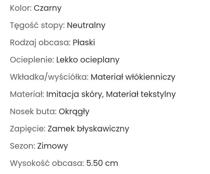 Botki  czarne workery z ozdobnym, złotym łańcuchem. Rozmiar 39