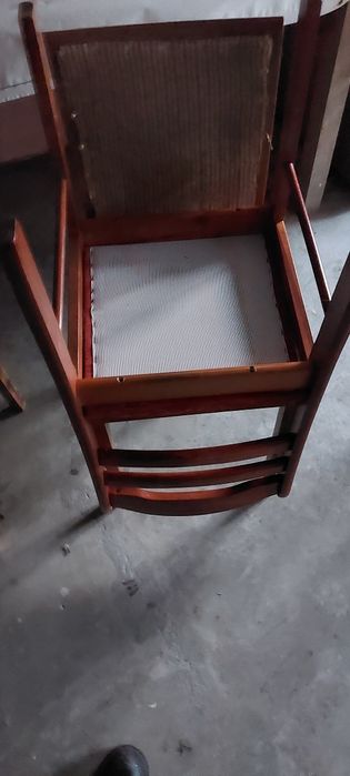 5 krzeseł krzesło taboret retro do tapicerki drewno w super stanie