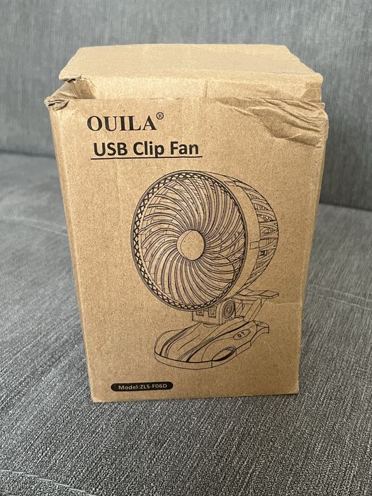 Новий USB вентилятор на прищіпці OUILA (360°, регулювання нахилу)