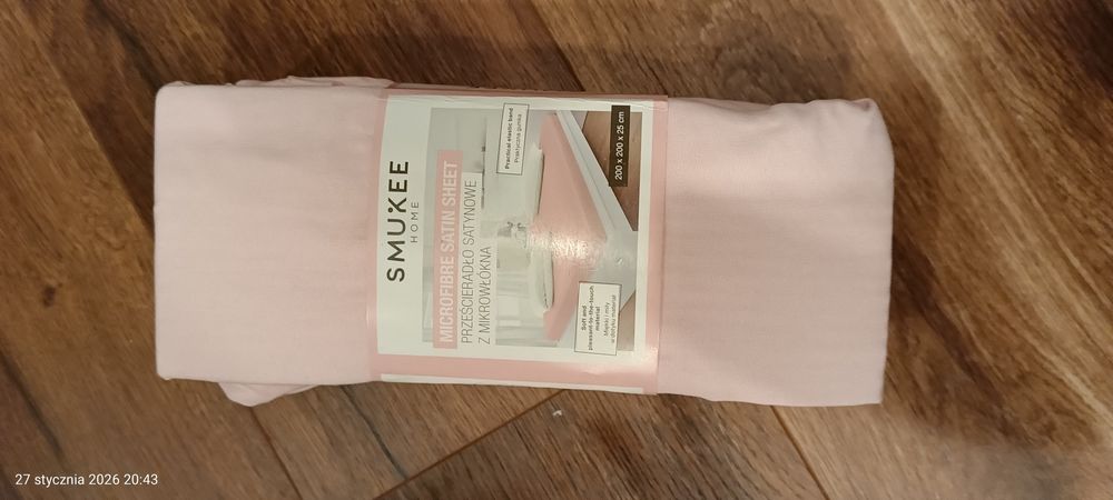 Prześcieradło satynowe 200x200 nowe