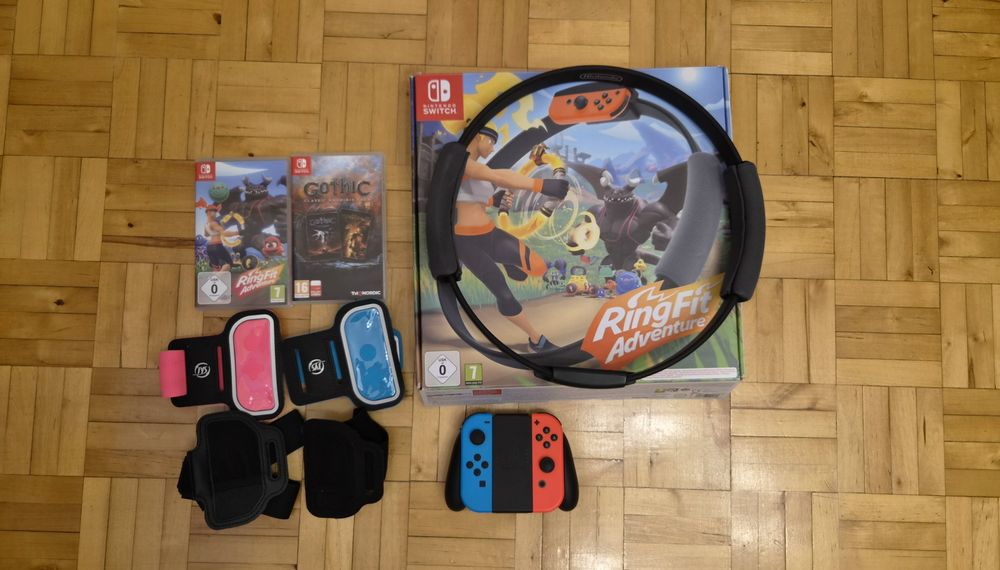 Nintendo Switch zestaw – gry gothic+ Joy-Cony + Ring Fit zestaw