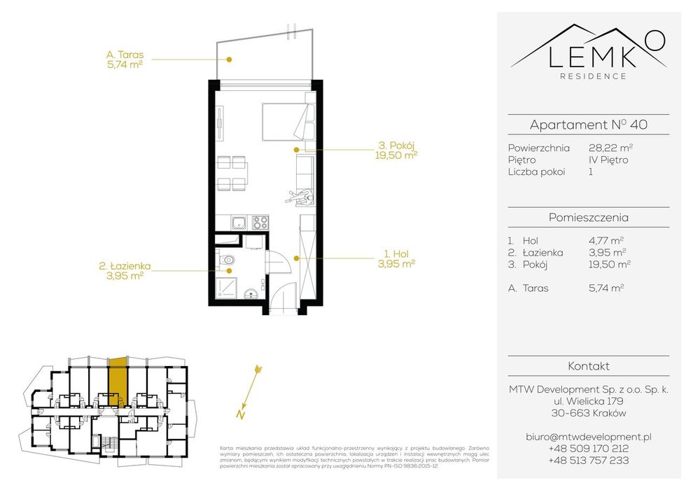 Lemko Residence | Przedsprzedaż! | 1-pok. | 40