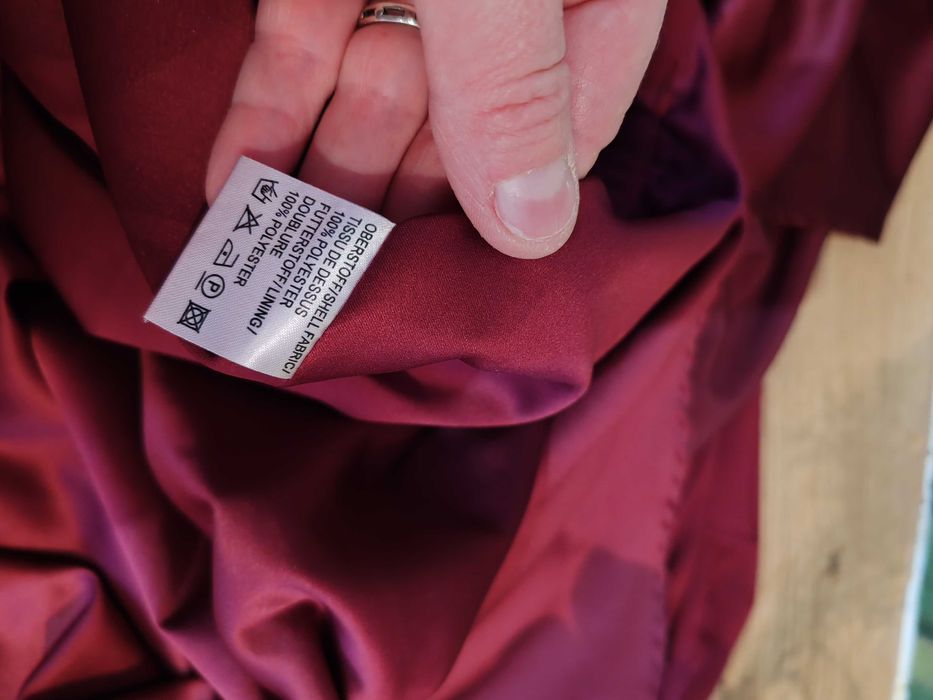 Buraczkowa elegancka maxi spódnica rozmiar ok 48/50 poliester