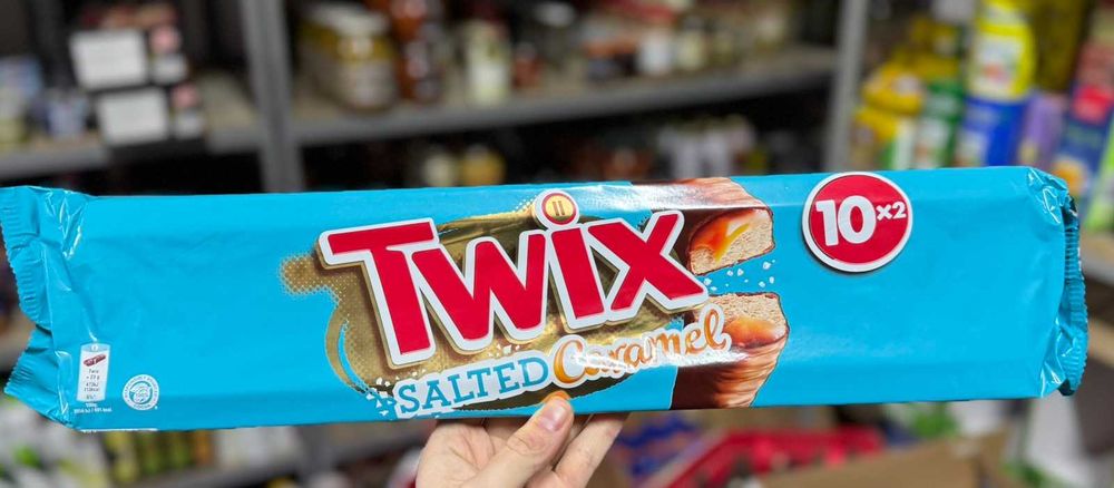 Шоколадні батончики Twix Salted Caramel солена карамель 460 г