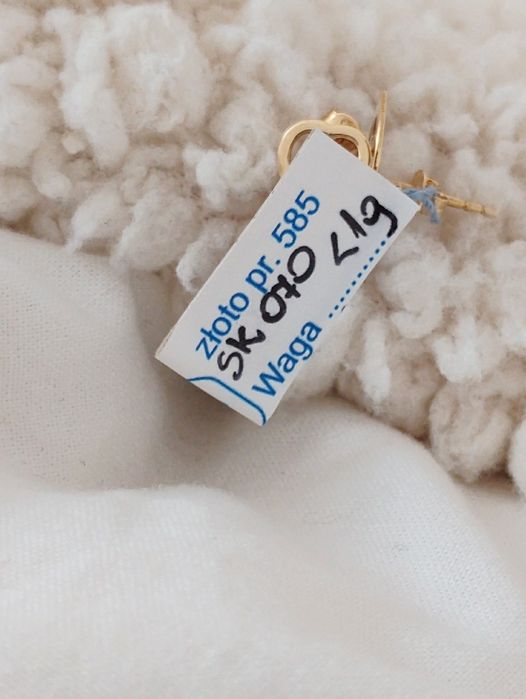Złote kolczyki serduszka próba 585