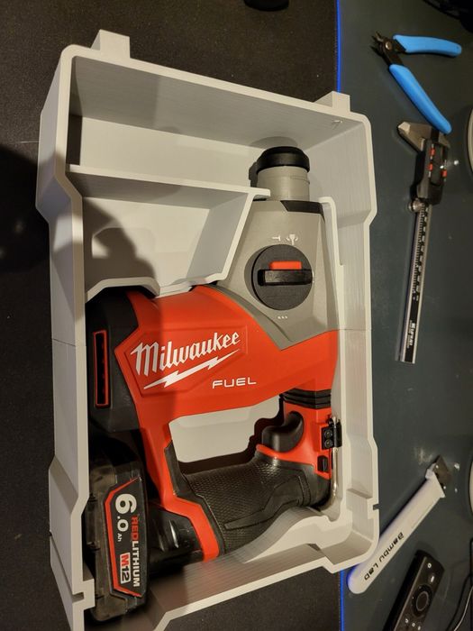 Molde 3d para caixa milwaukee packout m12 maquina de furar